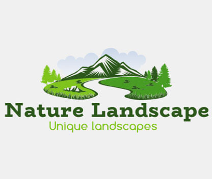 A stunning logo design showcasing a serene nature landscape